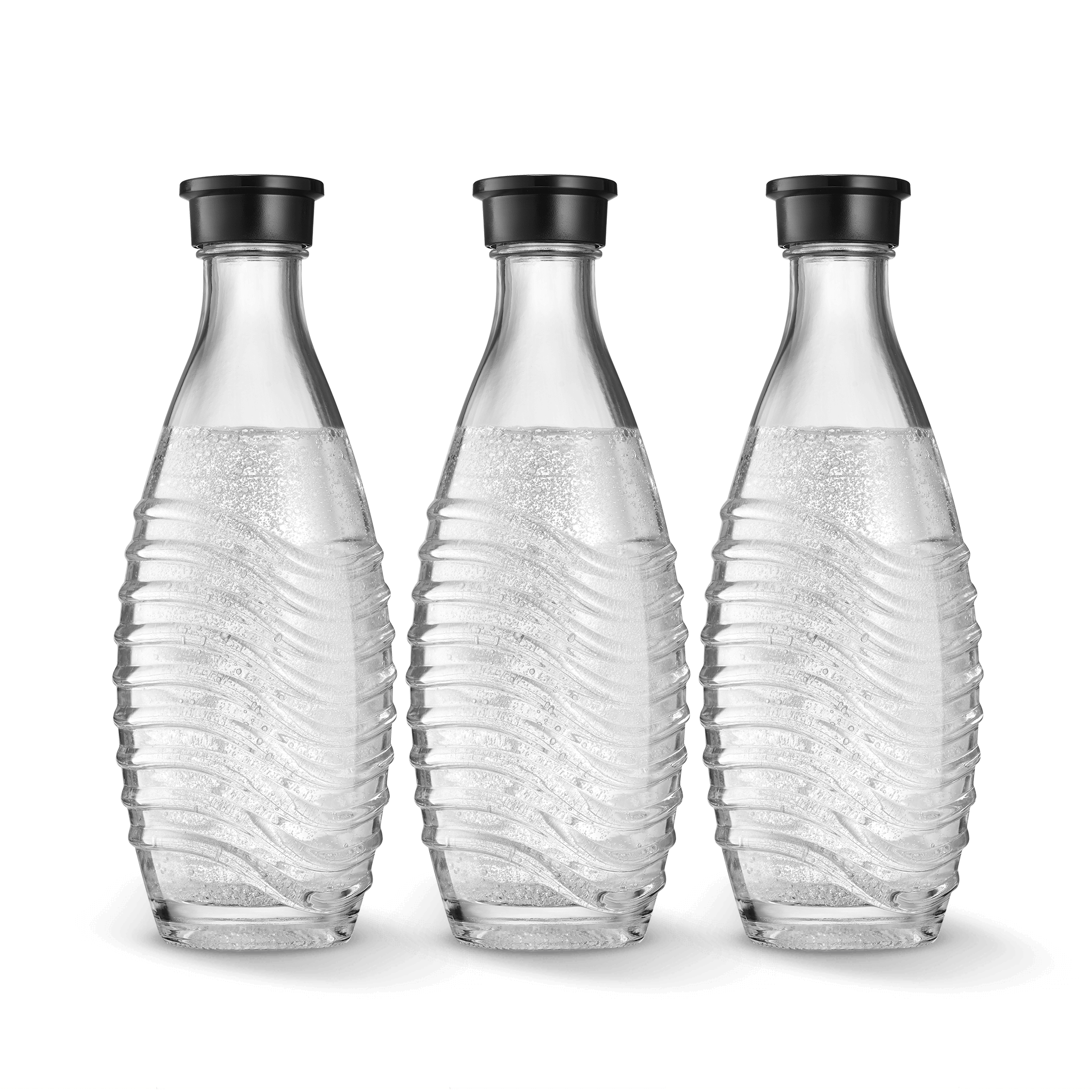 3-pak 0,65L Glasflaske til danskvandsmaskinen Crystal sodastream