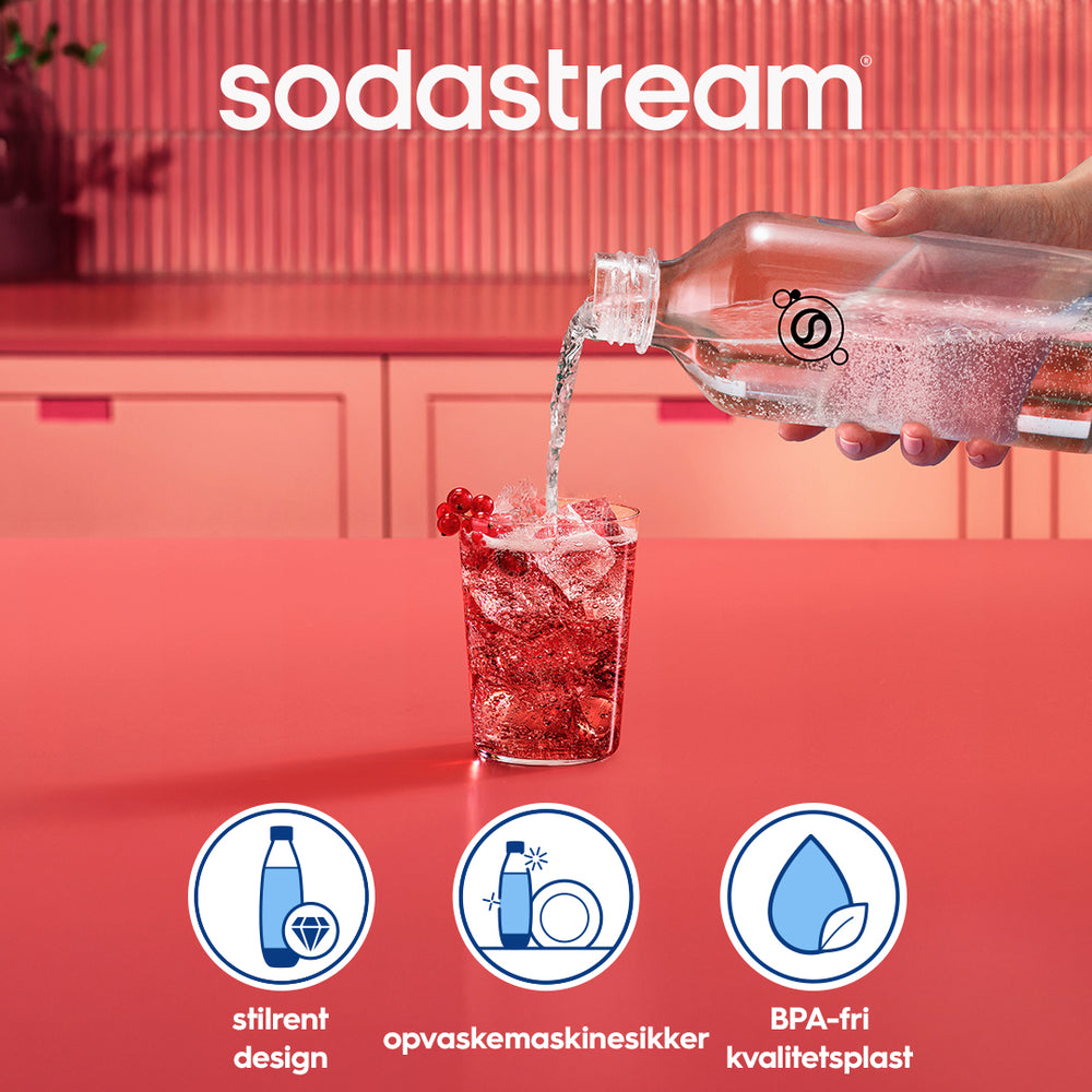 Fizz & Refresh 1L Flaske Sort