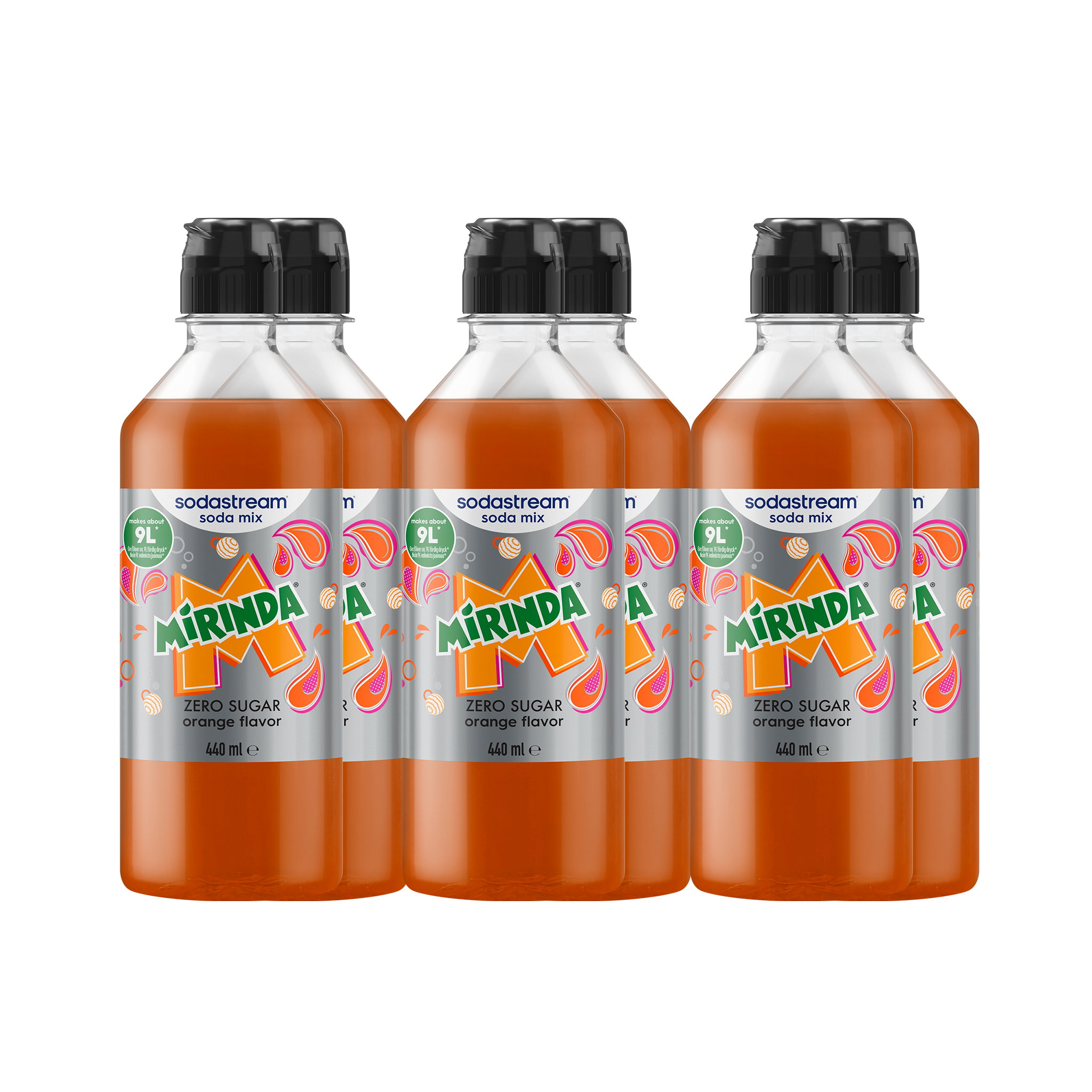 6-pak Mirinda Zero sodastream