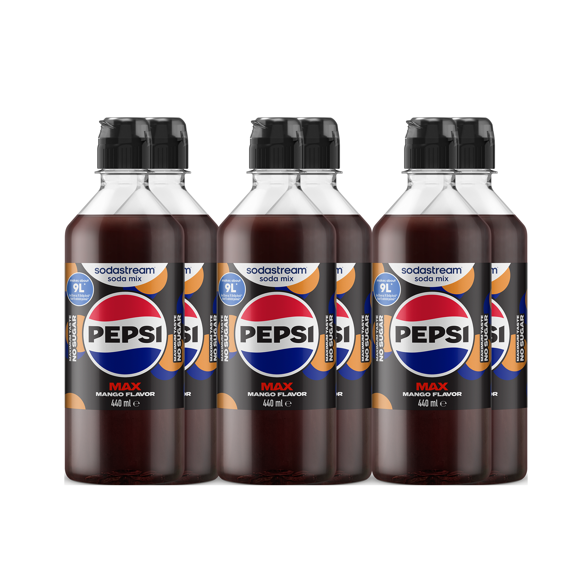 6-pak Pepsi Max Mango sodastream