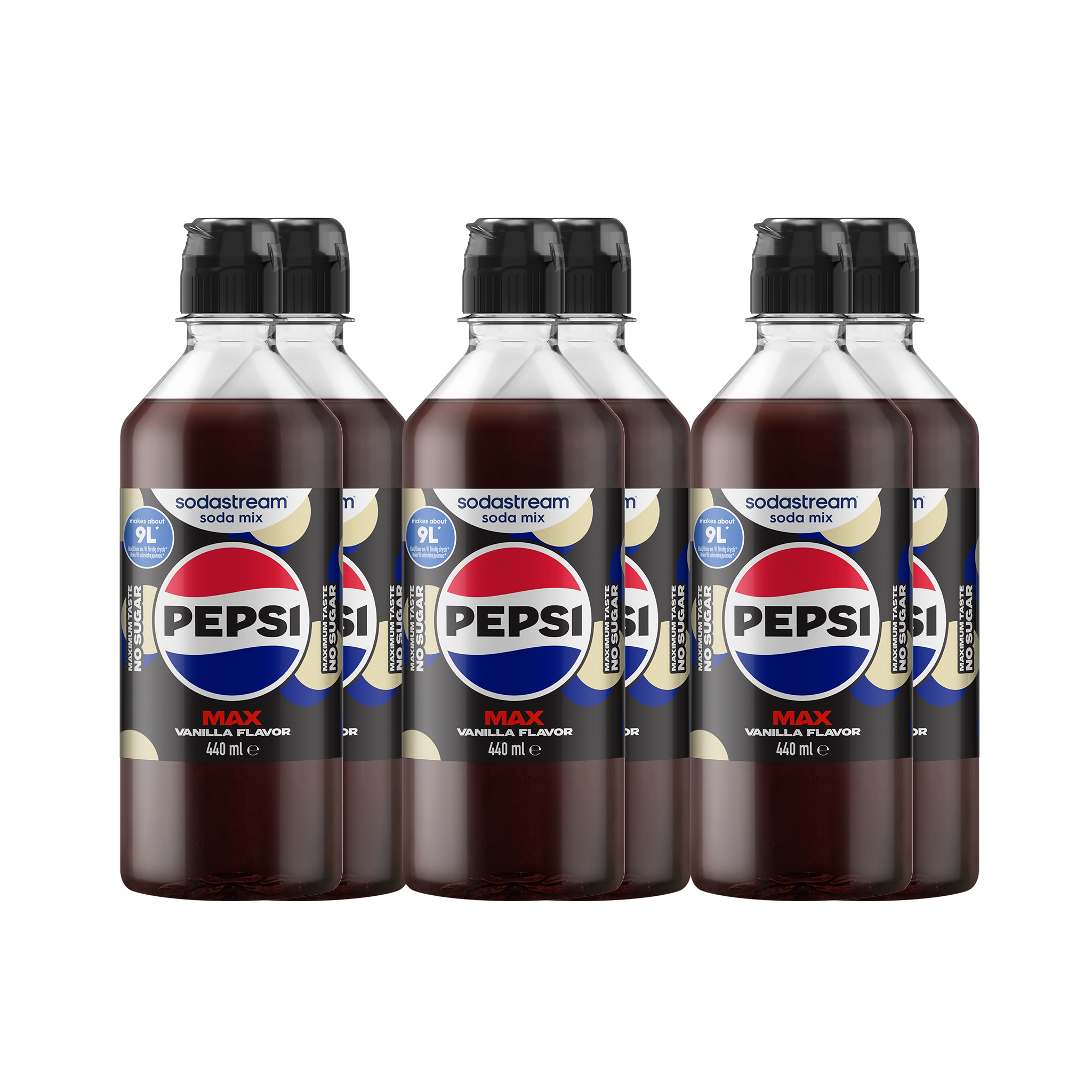 6-pak Pepsi Max Vanilla sodastream
