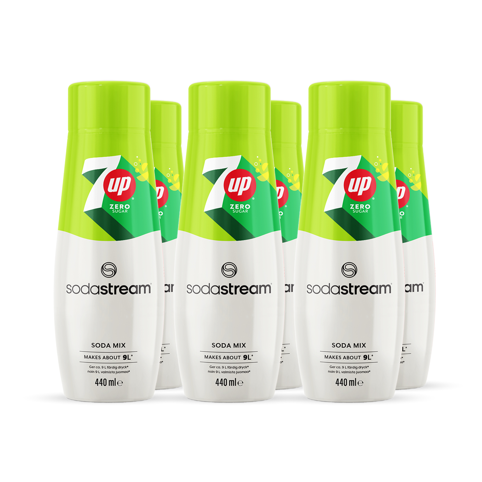 6-pak 7UP Zero sodastream