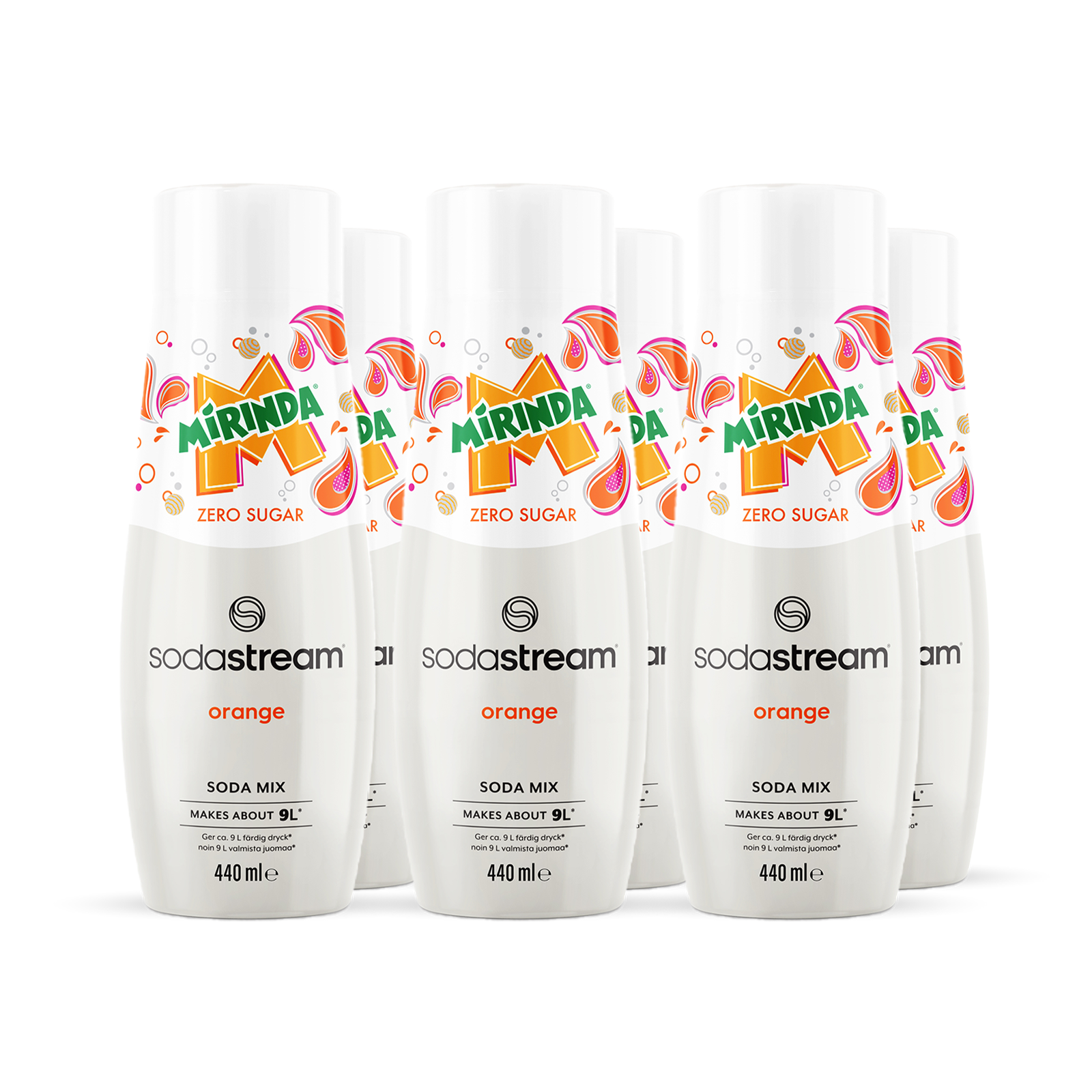 6-pak Mirinda Light sodastream