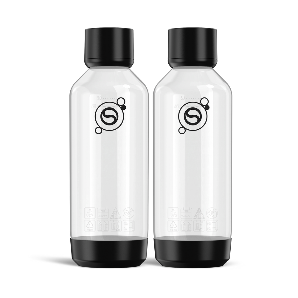 Fizz & Refresh 2-pak 1L Flaske Sort