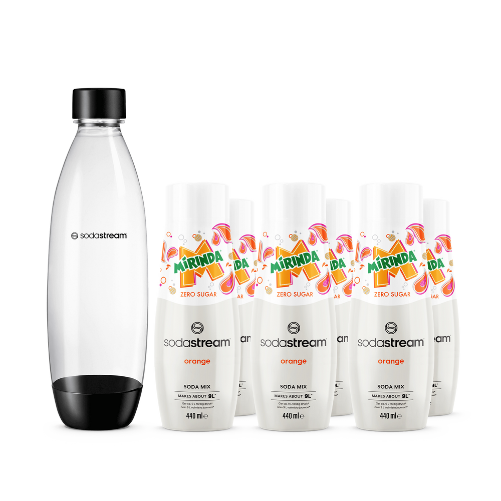 6-pak Mirinda Light + 1L opvaskemaskine sikker Fuse flaske